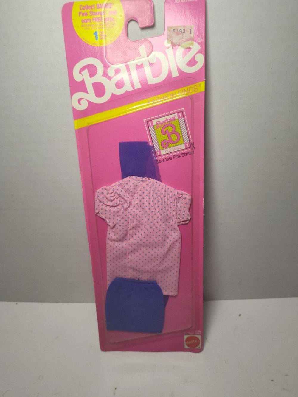 Vintage 1990 Barbie Fashion Finds Outfit #2615 NRFP Pink Stamp Club Mattel
